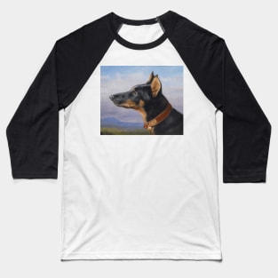 Portrait of a Doberman (1916) by Carl Reichert Baseball T-Shirt